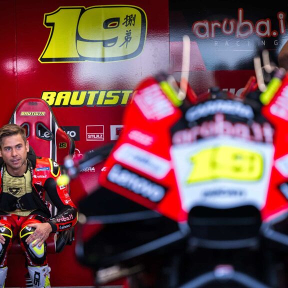 Alvaro Bautista lors d'un des tests de Misano