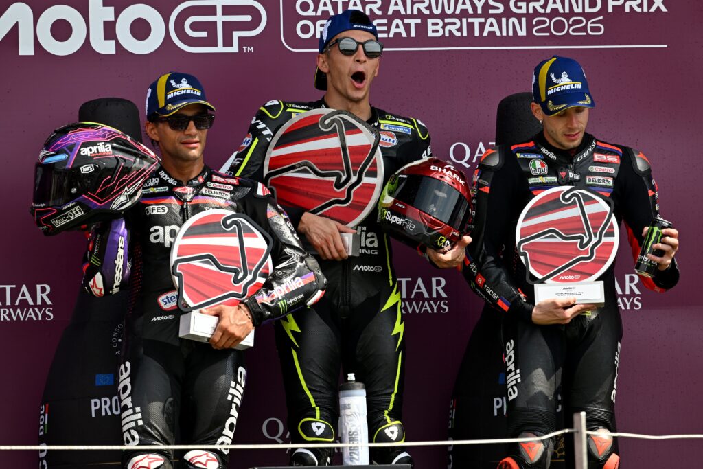 La domination Aprilia à Silverstone.